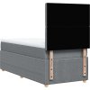 Box spring postel s matrací 80x200 cm textil [3294197] (Barva Světle šedá)