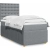 Box spring postel s matrací 80x200 cm textil [3294197] (Barva Světle šedá)