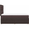 Box spring postel s matrací 80x200 cm textil [3291898] (Barva Tmavě šedá)