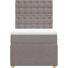 Box spring postel s matrací 80x200 cm textil [3291898] (Barva Tmavě šedá)