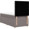 Box spring postel s matrací 80x200 cm textil [3291898] (Barva Tmavě šedá)