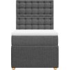 Box spring postel s matrací 80x200 cm textil [3291898] (Barva Tmavě šedá)