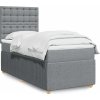 Box spring postel s matrací 80x200 cm textil [3291898] (Barva Tmavě šedá)