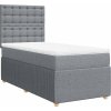 Box spring postel s matrací 80x200 cm textil [3291898] (Barva Tmavě šedá)