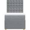 Box spring postel s matrací 80x200 cm textil [3291898] (Barva Tmavě šedá)