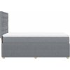 Box spring postel s matrací 80x200 cm textil [3291898] (Barva Tmavě šedá)