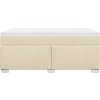 Box spring postel s matrací 180x200 cm textil [3285156] (Barva Krémová)