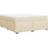 Box spring postel s matrací 180x200 cm textil [3285156] (Barva Krémová)