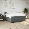 Box spring postel s matrací 180x200 cm textil [3285961] (Barva Tmavě šedá)