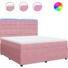 Box spring postel s matrací 180 x 200 cm samet [3294711] (Barva Růžová)