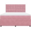 Box spring postel s matrací 180 x 200 cm samet [3294711] (Barva Růžová)