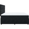 Box spring postel s matrací 180x200 cm samet [3292408] (Barva Černá)