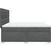 Box spring postel s matrací 180x200 cm textil [3292881] (Barva Světle šedá)