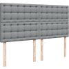 Box spring postel s matrací 180x200 cm textil [3292881] (Barva Světle šedá)