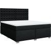Box spring postel s matrací 180x200 cm textil [3292881] (Barva Světle šedá)