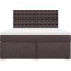 Box spring postel s matrací 180x200 cm textil [3292881] (Barva Světle šedá)