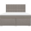 Box spring postel s matrací 180x200 cm textil [3292881] (Barva Světle šedá)