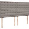 Box spring postel s matrací 180x200 cm textil [3292881] (Barva Světle šedá)