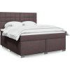 Box spring postel s matrací 180x200 cm textil [3292869] (Barva Černá)