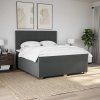 Box spring postel s matrací 180x200 cm textil [3292869] (Barva Černá)
