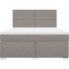 Box spring postel s matrací 180x200 cm textil [3290562] (Barva Černá)
