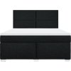 Box spring postel s matrací 180x200 cm textil [3290562] (Barva Černá)