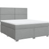 Box spring postel s matrací 180x200 cm textil [3290562] (Barva Černá)