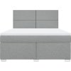 Box spring postel s matrací 180x200 cm textil [3290562] (Barva Černá)