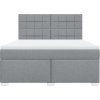 Box spring postel s matrací 180x200 cm textil [3290569] (Barva Černá)