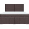 Box spring postel s matrací 180x200 cm textil [3294045] (Barva Krémová)