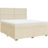 Box spring postel s matrací 180x200 cm textil [3294045] (Barva Krémová)