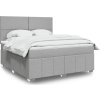 Box spring postel s matrací 180x200 cm textil [3294045] (Barva Krémová)
