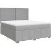 Box spring postel s matrací 180x200 cm textil [3294045] (Barva Krémová)
