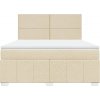 Box spring postel s matrací 180x200 cm textil [3294045] (Barva Krémová)