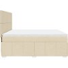 Box spring postel s matrací 180x200 cm textil [3294045] (Barva Krémová)