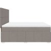 Box spring postel s matrací 180x200 cm textil [3294045] (Barva Krémová)
