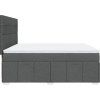 Box spring postel s matrací 180x200 cm textil [3294047] (Barva Světle šedá)