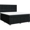 Box spring postel s matrací 180x200 cm textil [3294047] (Barva Světle šedá)