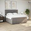 Box spring postel s matrací 180x200 cm textil [3294047] (Barva Světle šedá)