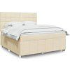 Box spring postel s matrací 180x200 cm textil [3294047] (Barva Světle šedá)