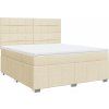 Box spring postel s matrací 180x200 cm textil [3294047] (Barva Světle šedá)