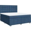 Box spring postel s matrací 180x200 cm textil [3294047] (Barva Světle šedá)