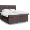 Box spring postel s matrací 180x200 cm textil [3294047] (Barva Světle šedá)