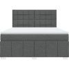 Box spring postel s matrací 180x200 cm textil [3294047] (Barva Světle šedá)