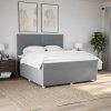 Box spring postel s matrací 180x200 cm textil [3291359] (Barva Světle šedá)