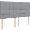Box spring postel s matrací 180x200 cm textil [3291359] (Barva Světle šedá)