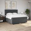 Box spring postel s matrací 180x200 cm textil [3291359] (Barva Světle šedá)
