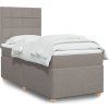 Box spring postel s matrací 80x200 cm textil [3291107] (Barva Světle šedá)