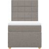 Box spring postel s matrací 80x200 cm textil [3291107] (Barva Světle šedá)