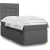 Box spring postel s matrací 80x200 cm textil [3291107] (Barva Světle šedá)